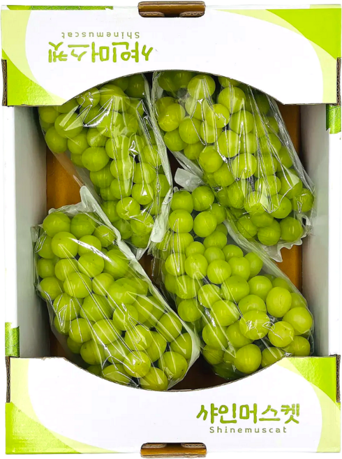 [산지직송] 18brix 고당도 샤인머스켓 당도선별 특품, 1박스, 2kg (3~4수)