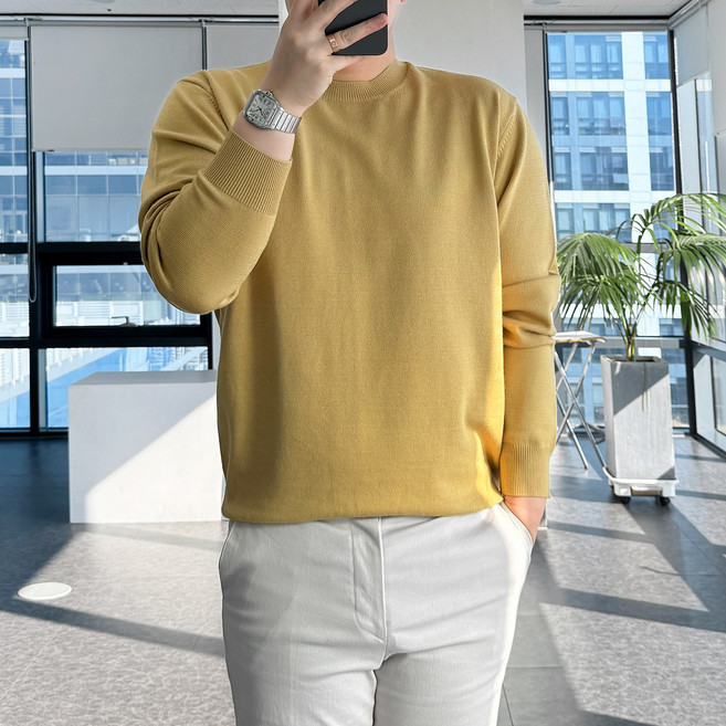 룩플레인 부드러운 워셔블 비스코스 헤라시 라운드 니트 20color