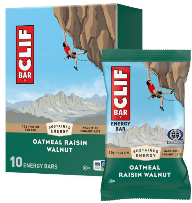 클리프 바 오트밀 레이진 월넛 에너지바 10개입 1개 722252068774, 10 Count (Pack of 1)