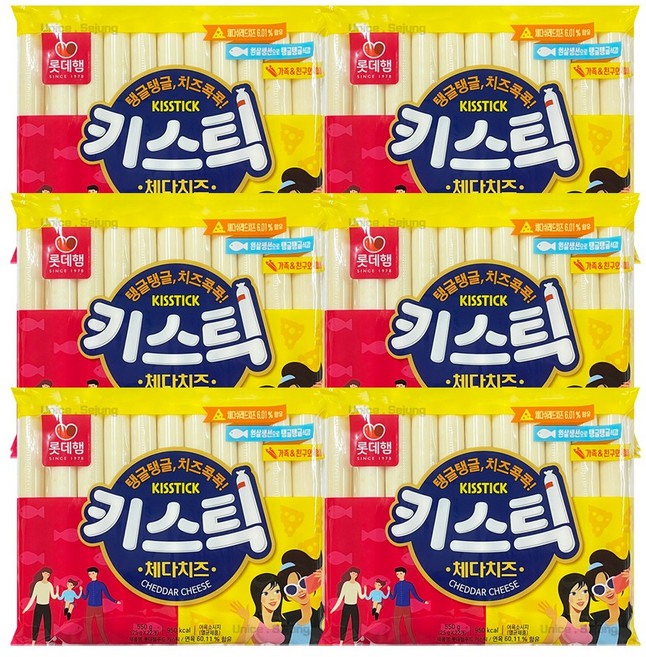 롯데웰푸드 키스틱 체다지즈 소시지, 550g, 6개