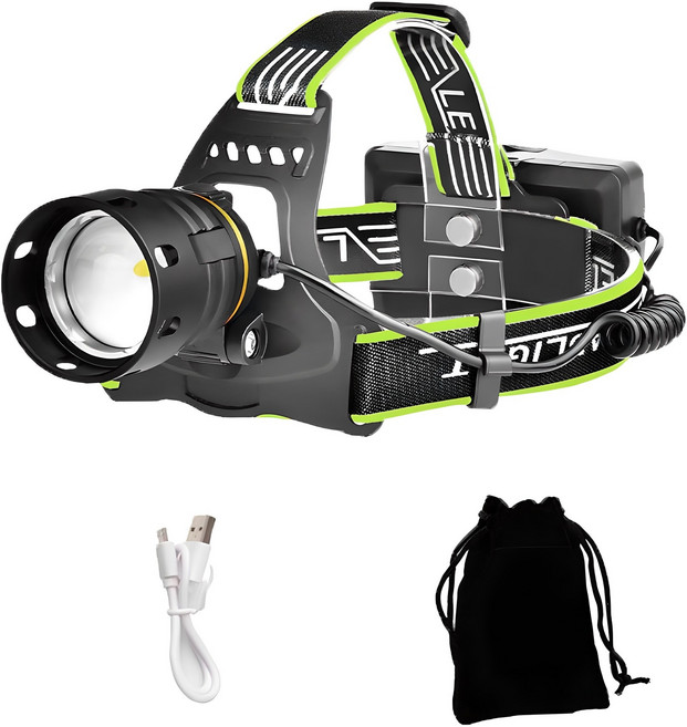 엘마운틴 최강밝기 모션센서 LED 헤드랜턴 XHP360 (배터리 미포함) 해루질 등산용 작업등 낚시 추천상품, 1개, XHP360헤드랜턴(배터리미포함)