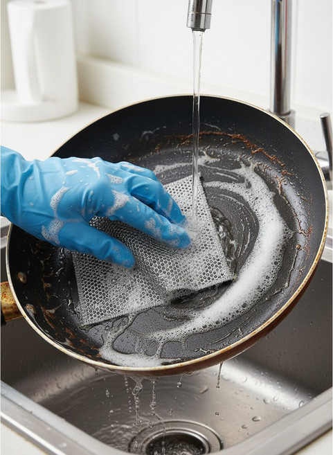 퓨어미즈키 노스크래치 무흠집 찌든때 만능 2겹 수세미, 1세트, 10개입