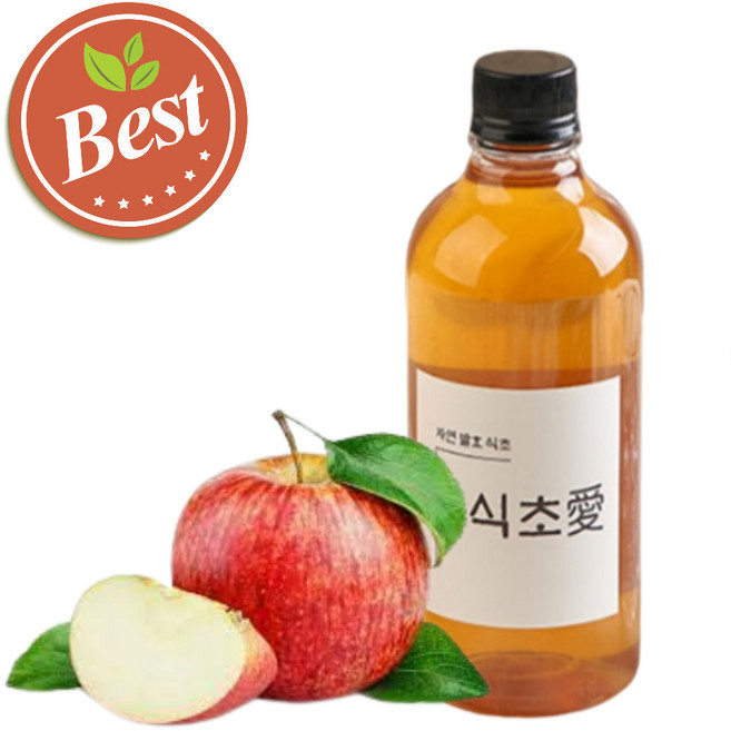 전통 숙성 건강 식초 천연 자연발효 음용 과일 비니거 수제 사과식초 프리미엄, 2개, 1L