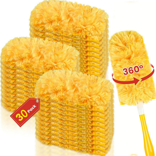 Swiffer 除塵撣頭 30個裝 可水洗清潔家用, 除塵撣頭雙面黃色30pcs加黃手, 1個