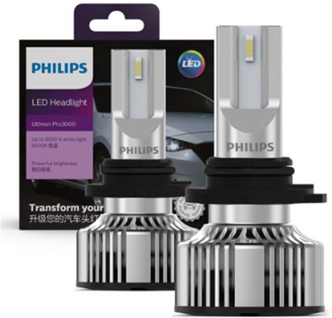 그랜저IG 하이브리드 (16~19년) 필립스 합법인증 LED 전조등 램프/전구 얼티논 프로 3000 9005/HB3 헤드램프/헤드라이트, 1세트, 9005