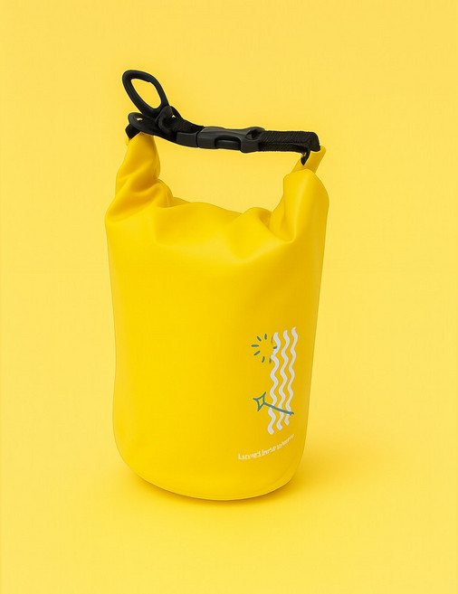 트리야 드라이백 방수가방 수영가방 워터파크가방 휴양지가방 트래킹가방, 옐로우