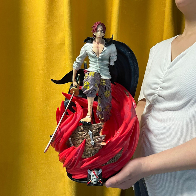 [다있지롱] 원피스피규어 상디 레진 37cm 삼대장, 사왕 샹크스 36cm, 맞춤 메시지 카드, 1개