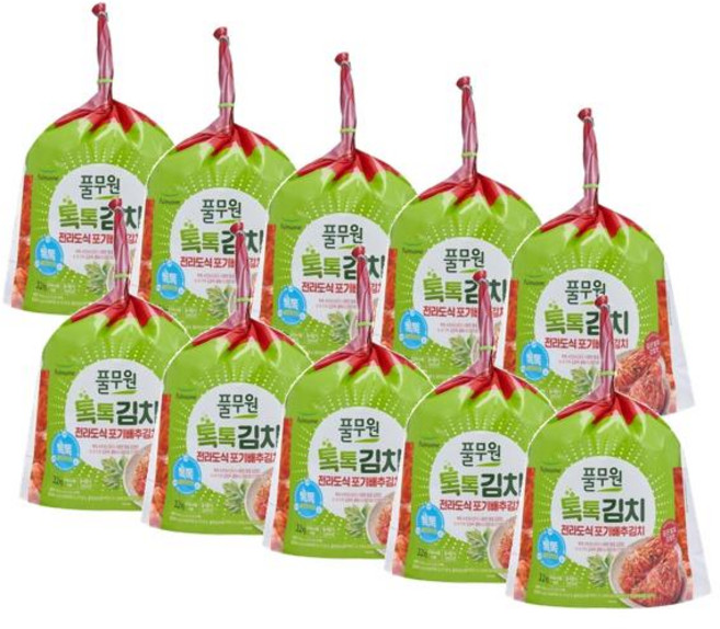 풀무원 톡톡 전라도식 포기배추김치, 3.2kg, 10개
