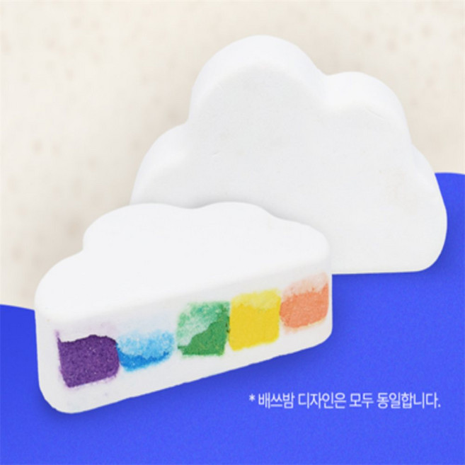 이샵 레인보우 버블 배쓰밤 입욕제 더허브샵 140g 베스밤 버블클렌저 거품목욕제, 블루오션, 1개