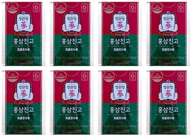 한국인삼공사 정관장 홍삼진고 홍삼농축액, 100g, 8개