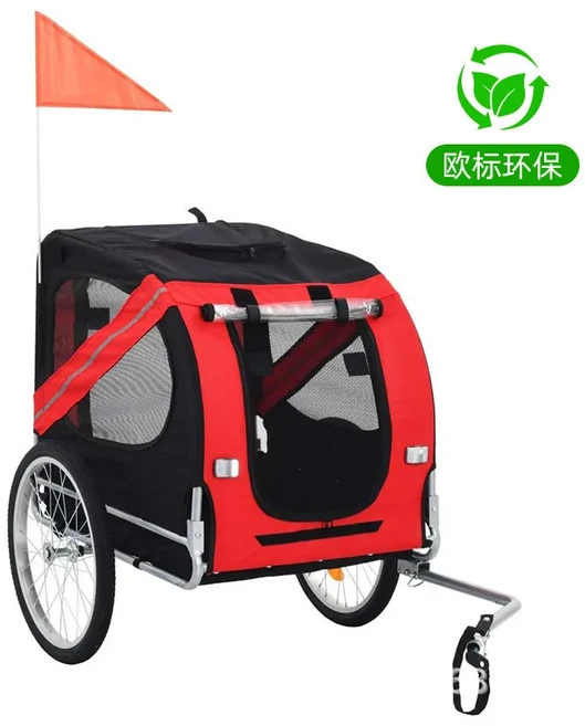애완 동물 자전거 트레일러 후면 교수형 야외 승마 고양이와 개 카트 다기능 여행 보관함 애완 동물 유모차, 01 (Large Pet Trailer), 06 PT006 Red Black, 1