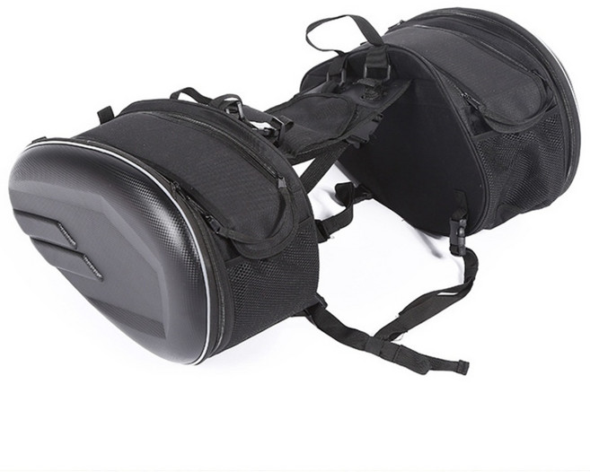 메이리앤 오토바이 사이드백 리어백 배달가방 라이딩백, 블랙