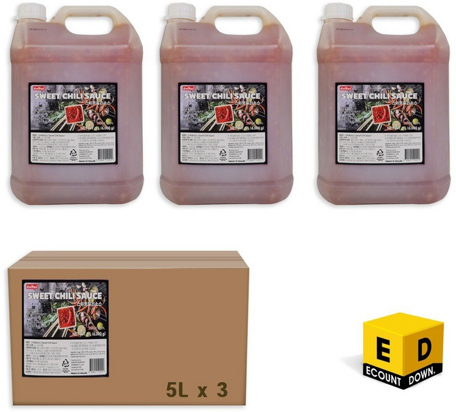 [evrifud] 에브리푸드 스위트칠리소스5L x 한박스(3통), 5L, 3개