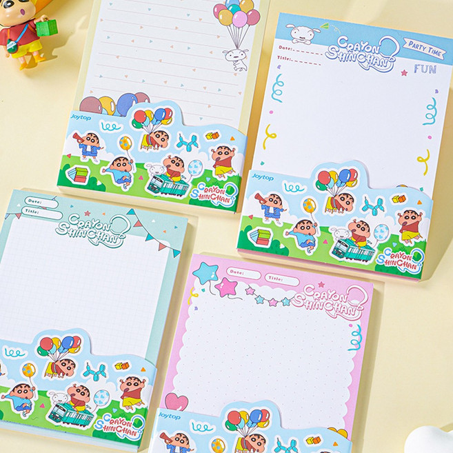 문구보따리 짱구 헬로키티 산리오 도라에몽 점착 메모 떡메모, 짱구A5떡메모지노트 4개