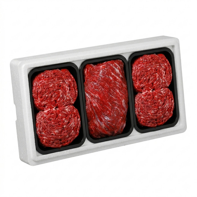 농협횡성한우 1등급 하누리정육 4호 1.2kg (국거리1개+불고기2개) 팩당400g, 1개