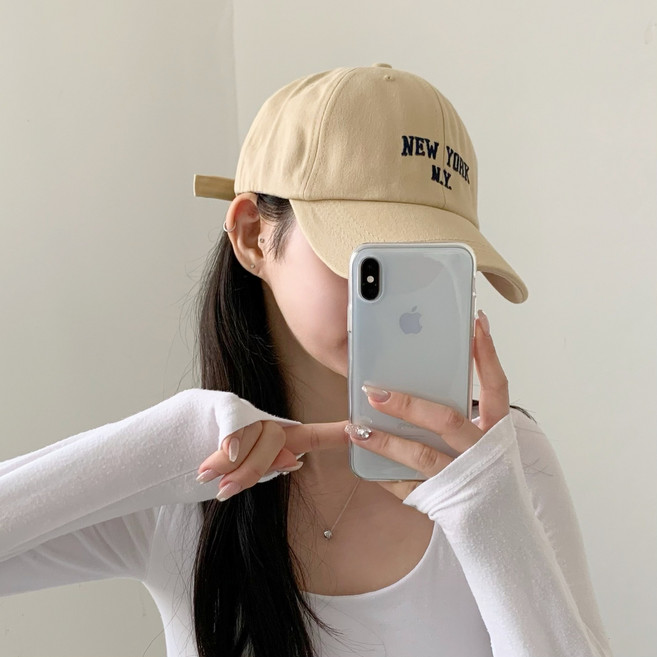 디아쿠아 남녀공용 NY 뉴욕 심플 자수 야구모자 볼캡 모자