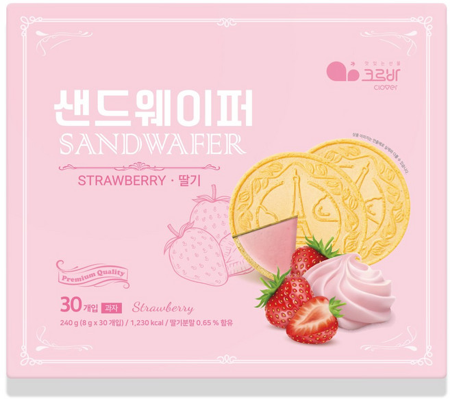 위드쿡 딸기 샌드웨이퍼, 1개, 240g