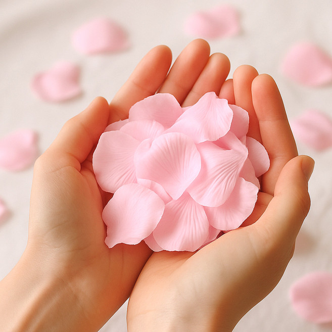 솔레르 웨딩촬영 플라워샤워 꽃잎 1000장, 1개, 연핑크