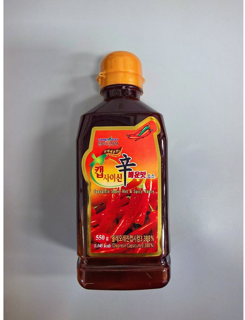 청우 더진한 캡사이신 매운맛 소스, 550g, 1개