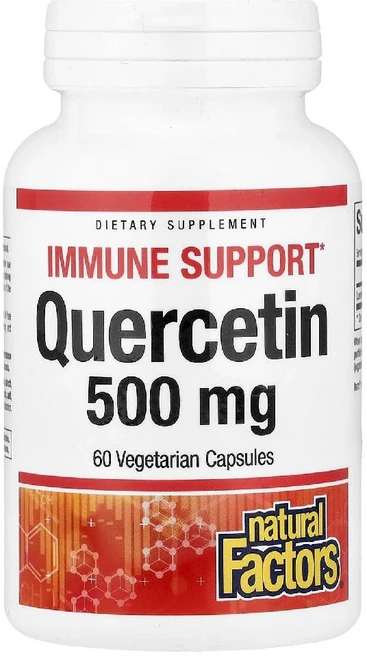 내추럴팩터스 이뮨 서포트 퀘르세틴 500mg 케르세틴 Quercetin 베지캡슐 60정, 1개 - 쿠팡