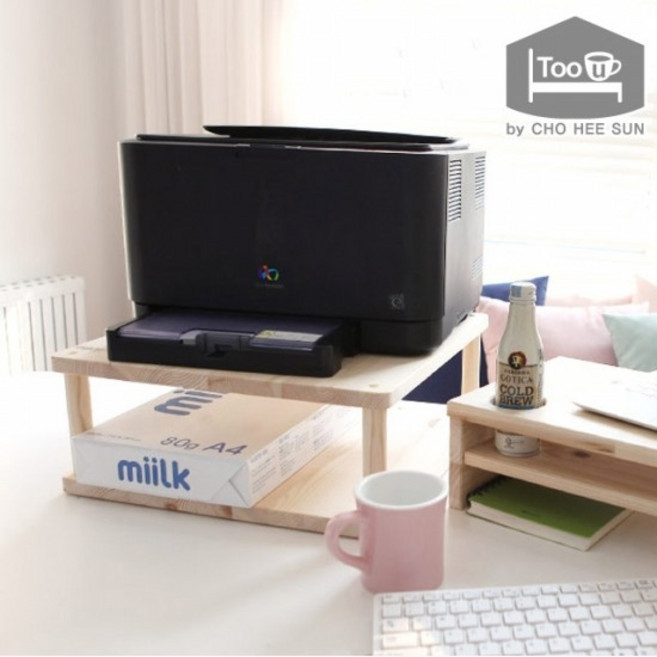 투유바이조희선 모던 원목 프린터받침 레드파인, 우드