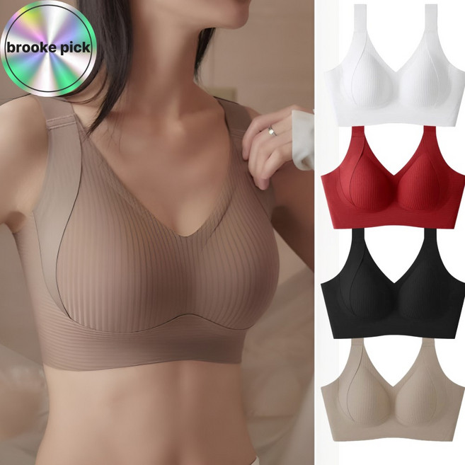 [브룩픽] 미니마이저브라 가슴작아 보이는 처짐방지 심리스 브라 4XL까지 2SET/4SET