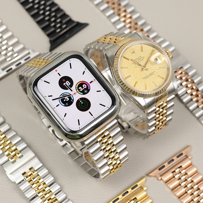 타임스토리 애플워치 7/6/SE/5/4/3/2/1 호환 쥬빌레 메탈밴드 시계줄 스트랩