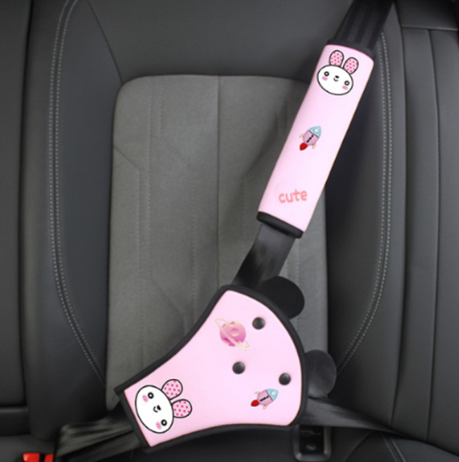 LIG 안전벨트 커버 3점식 안전벨트커버 안전벨트 쿠션, 1개, 라이트 핑크