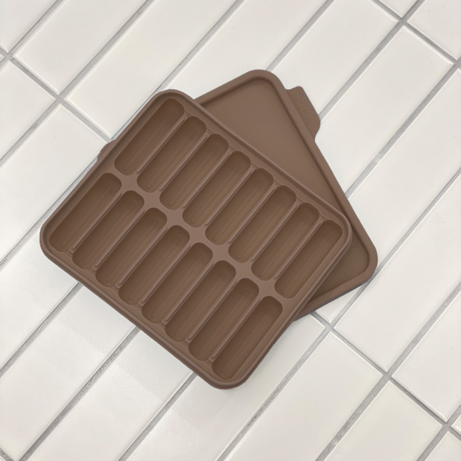 홍스마마 플래티넘 실리콘 이유식 큐브 아이스 트레이, 1개, 밀크초코, 10ml