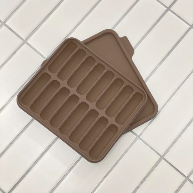 홍스마마 플래티넘 실리콘 이유식 큐브 아이스 트레이, 1개, 밀크초코, 10ml - 쿠팡