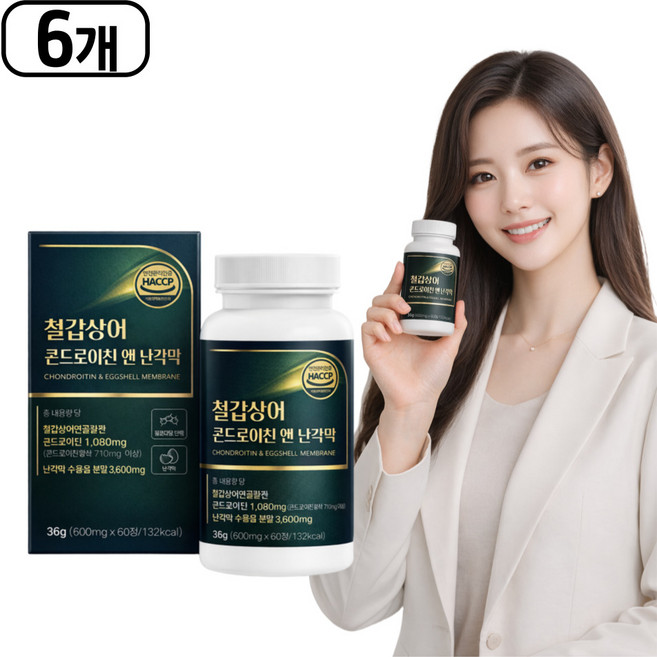 난각막 콘드로이친 식약청인증 뮤코다당단백 / 12통 구매시 관절엔dem 디이엠 증정, 6개, 60정