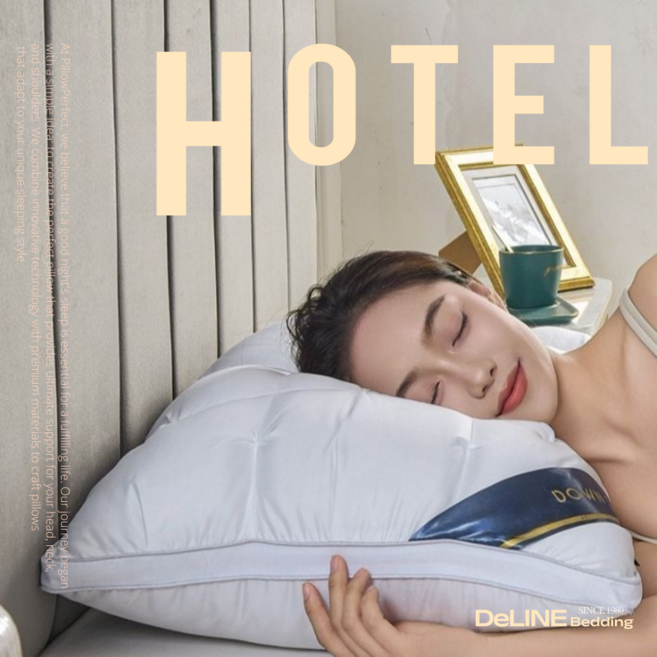 DeLINE 고중량 마이크로필에버 향균 호텔 베개 [20만판매기념], #02.퀄팅무늬, 1개, 화이트