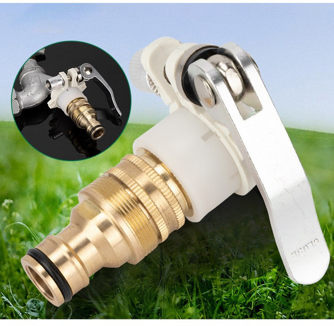 고강도 호스연결구 수도꼭지 연결 부속 부품 수도 어댑터 커넥터 원터치 아답터, 1개