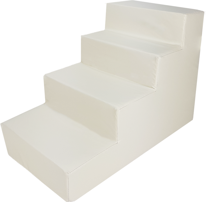 8DECO 강아지계단 애견계단 펫스텝 모음 1단2단3단4단 (커버+솜포함) ce4, 아이보리 방수, 1개