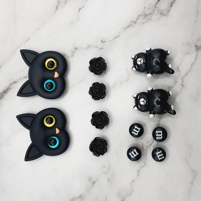 크록스 지비츠 호환 파츠 세트 보석 고양이