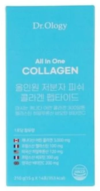 닥터올로지 올인원 저분자 피쉬 콜라겐 15g14포 2박스 mid+88466Ew, 280g - 쿠팡