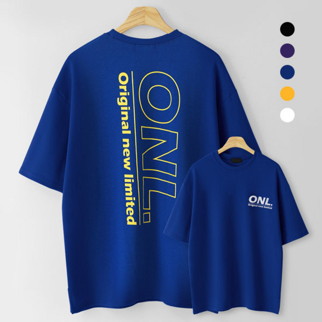 엠엔씨 남녀공용 세로레터링 오버핏 반팔티 MDVT594NL