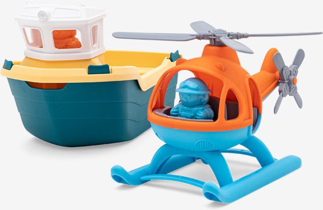뮤고랑 플레이 해상 구조대 비행기 헬리콥터 목욕놀이 물놀이 장난감, 보트 앤 헬리콥터, 1개, 혼합색상