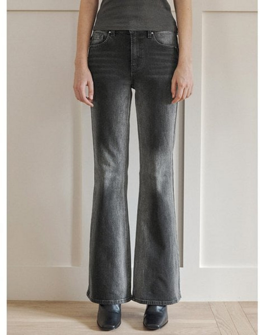 [매장정품] 게스 브러쉬 포인트 블랙 플레어 붓컷 OP3D5317