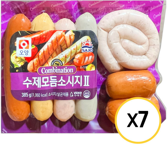 사조오양 수제 모듬 소시지 385g 냉장, 7개