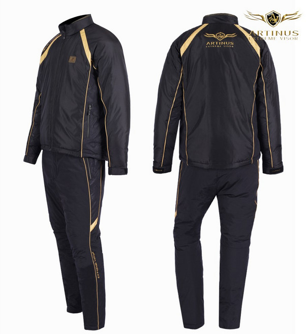 아티누스 낚시복 AUJ-306 컴포템프 내피 겨울 낚시복 방한복, 블랙