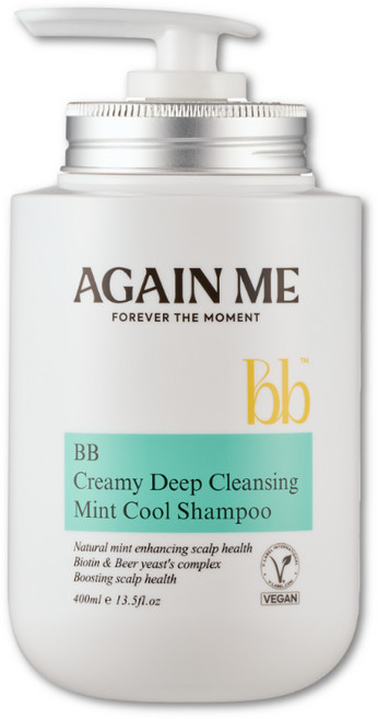 [특허기술력] 어게인미 정수리냄새 지루성두피 수분 민트 쿨 샴푸, 1개, 400ml