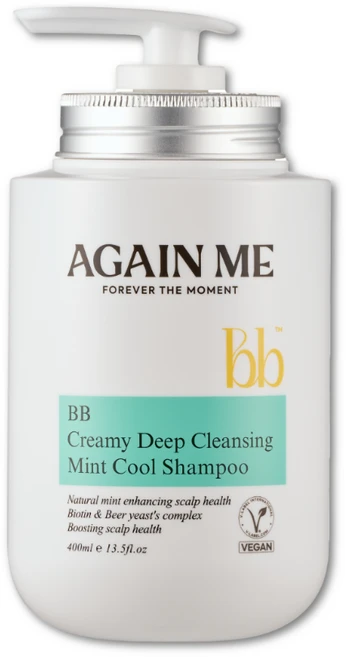 [특허기술력] 어게인미 정수리냄새 지루성두피 수분 민트 쿨 샴푸, 2개, 400ml - 쿠팡