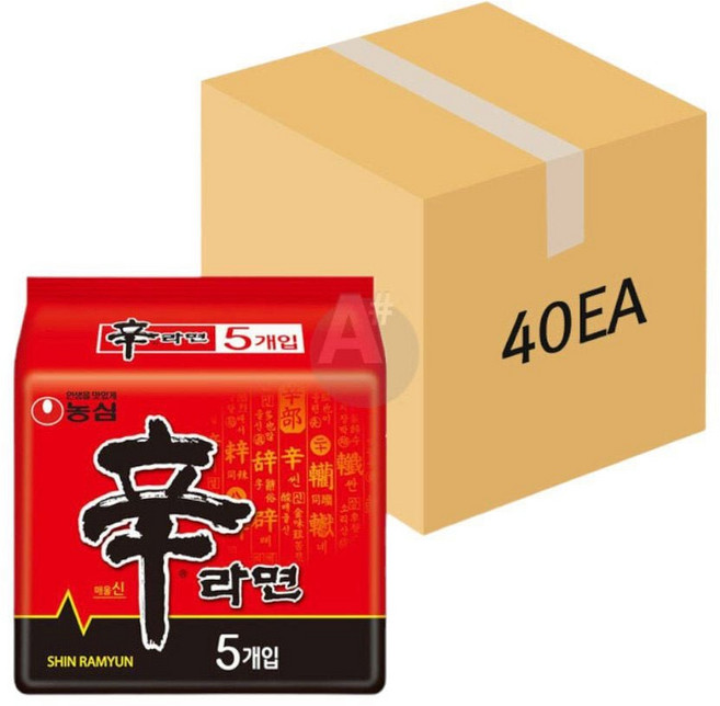 농심 신라면 120g 5입 8EA 40개입 (1BOX) rkr15067fV, 1개