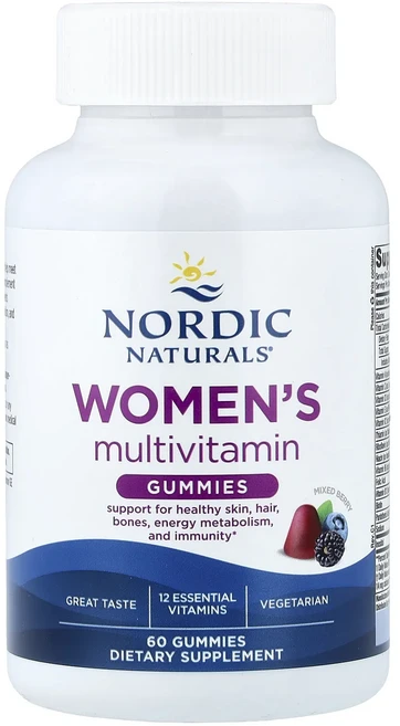 몸관리하세요 겨울입니다 Nordic Naturals 여성용 종합비타민 구미젤리 혼합 베리 구미젤리 60개 특별관리진행, NordicNaturals여성용종합비타민구미젤리혼합베리, 1개, 60정 - 쿠팡