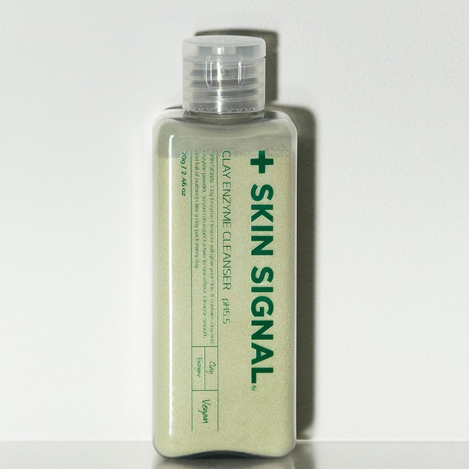 스킨시그널 효소클렌저 그린클레이(PHA 쑥) 모공 화이트헤드 좁쌀 케어 클렌저, 1개, 70g