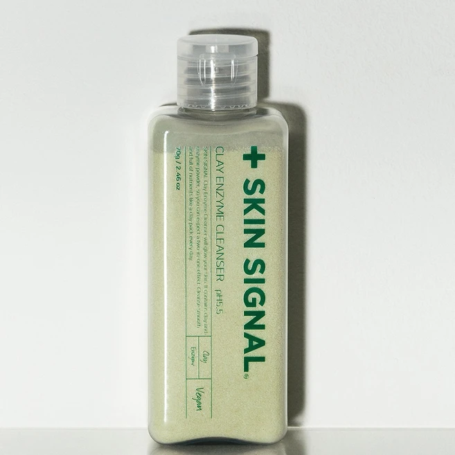 스킨시그널 효소클렌저 그린클레이(PHA 쑥) 모공 화이트헤드 좁쌀 케어 클렌저, 1개, 70g - 쿠팡