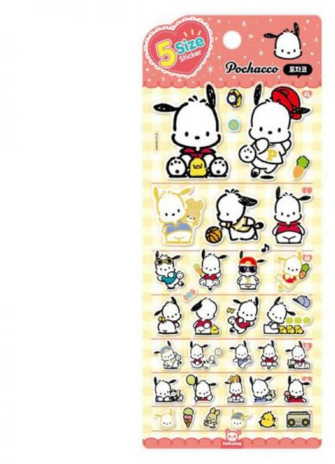 산리오 포차코 5사이즈 스티커 다꾸 캐릭터