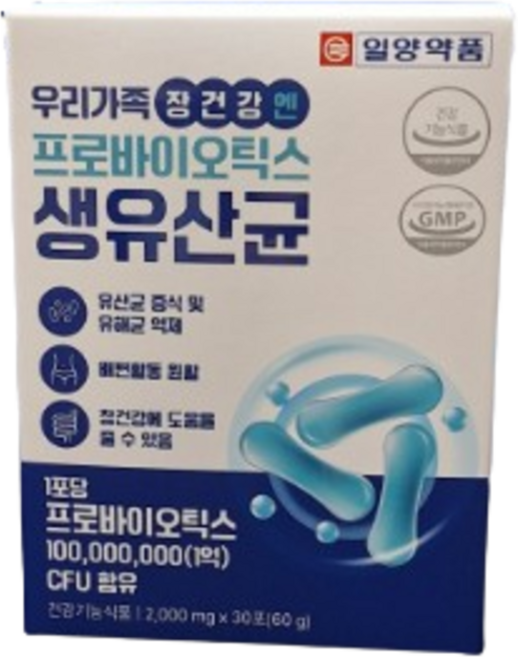 일양약품 우리가족 장건강엔 프로바이오틱스생유산균(2000mg30포 ), 1개, 30회분