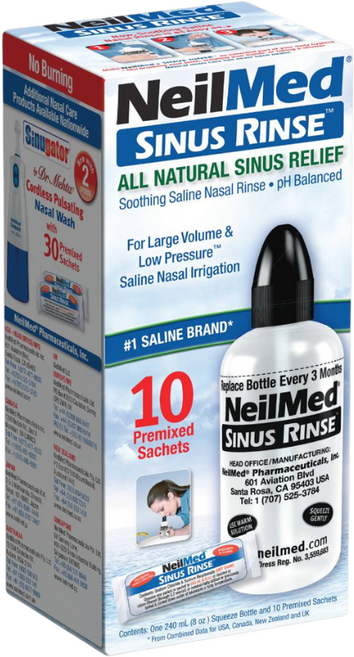 NeilMed Sinus Rinse 洗鼻器, 1個, 【小組】(1洗鼻器+10包鹽)